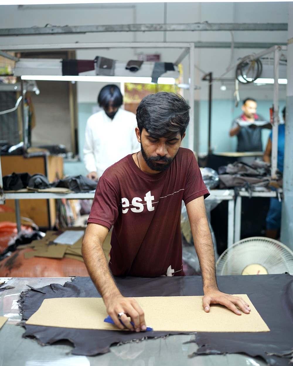 Leather cutting floor at Pakistan Tannery